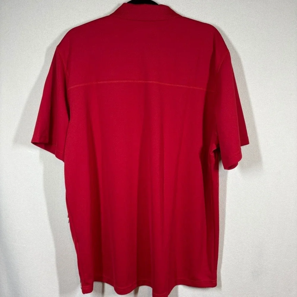 NOS Adidas Kansas Jayhawks KU Coaches Polo Shirt Mens XL Crimson Climalite‎